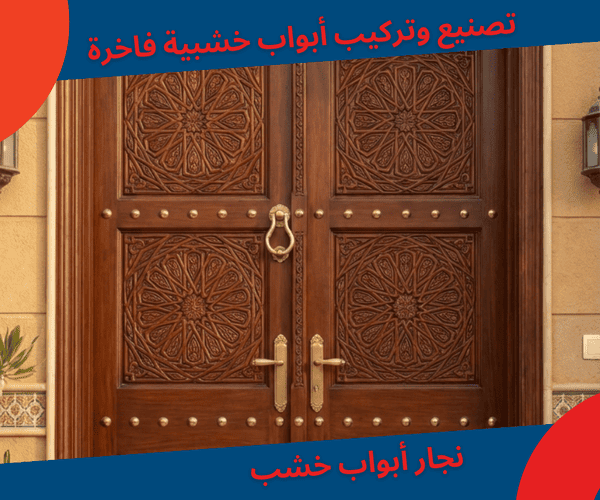 تصنيع وتركيب أبواب خشبية فاخرة